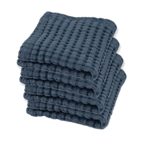Gilden Tree | Waffle Bath Towels | Midnight Blue Wash Cloth