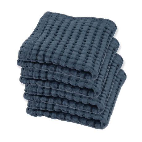 Gilden Tree | Waffle Bath Towels | Midnight Blue Wash Cloth
