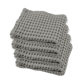 Gilden Tree | Waffle Bath Towels | Pewter Wash Cloth