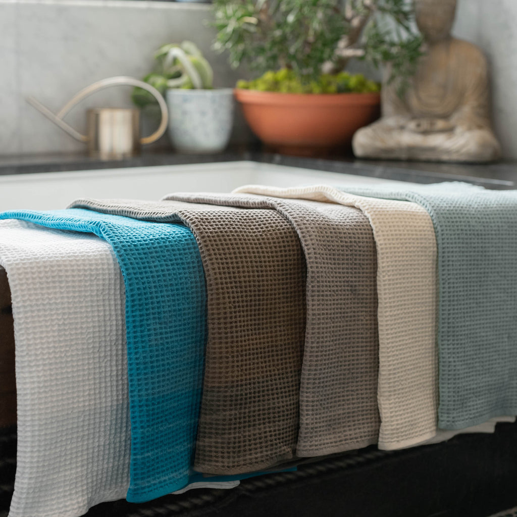 Gilden Tree waffle weave bath towels are like nothing you've ever experienced before. Watch to see the many benefits. You'll never go back to ordinary towels.