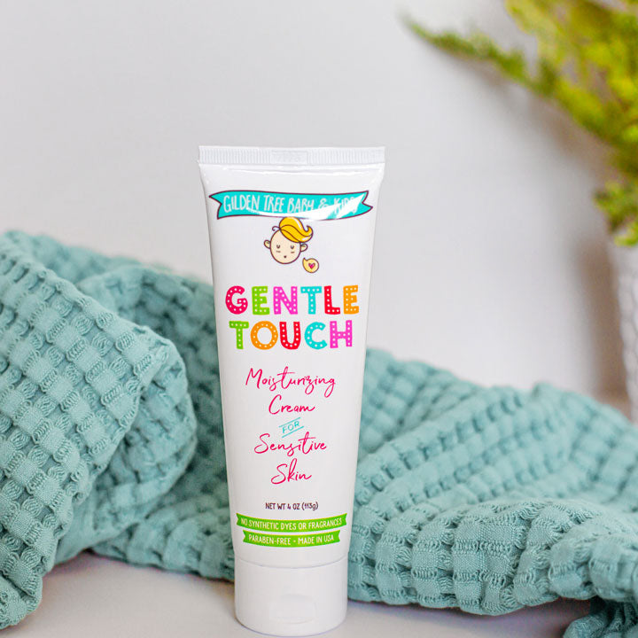 Gentle Touch moisturizing cream for babies helps with sensitive skin, eczema, but doesn't sting or burn.