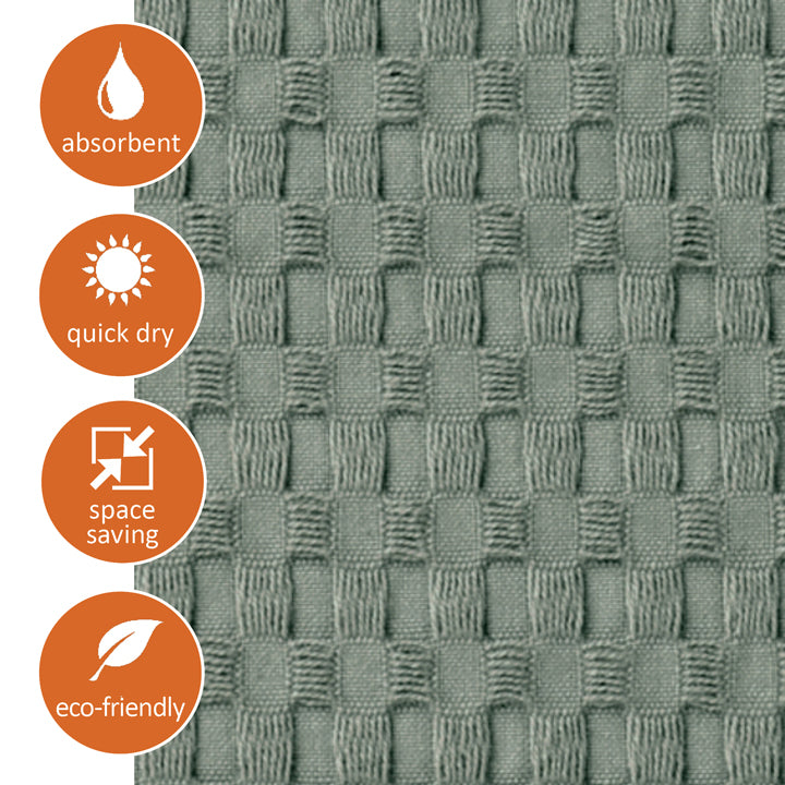 Waffle Bath Mat | Modern Style Sage Grey