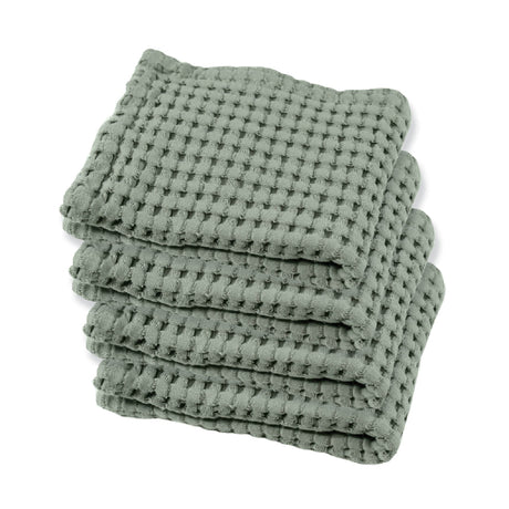 Gilden Tree | Waffle Bath Towels | Sage Grey Wash Cloth
