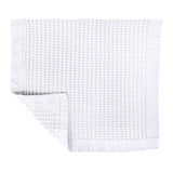 White modern style waffle bath mat