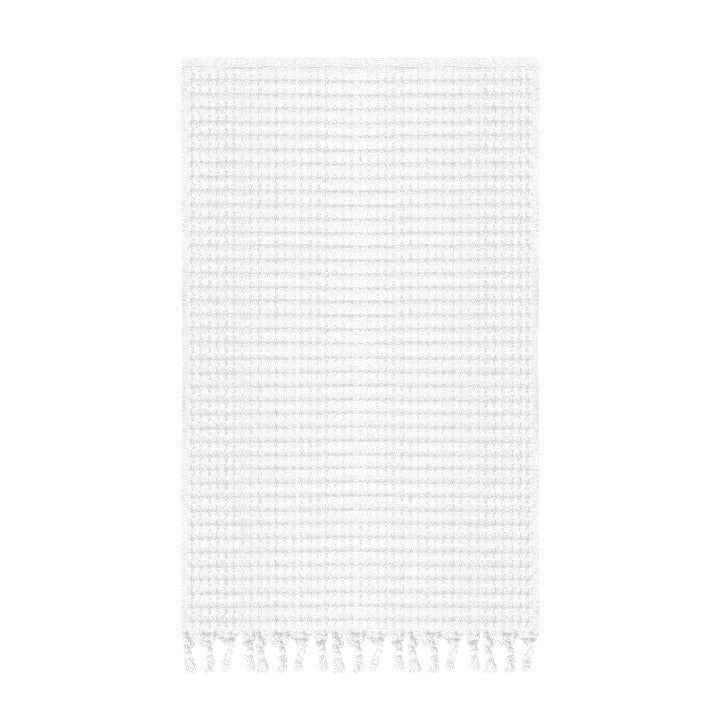 White tassel hand towels for bathrooms - a great fingertip towel, with deep, generous waffles