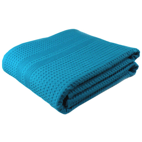 Gilden Tree | Oversized Bath Towels | Aqua Waffle Bath Sheet