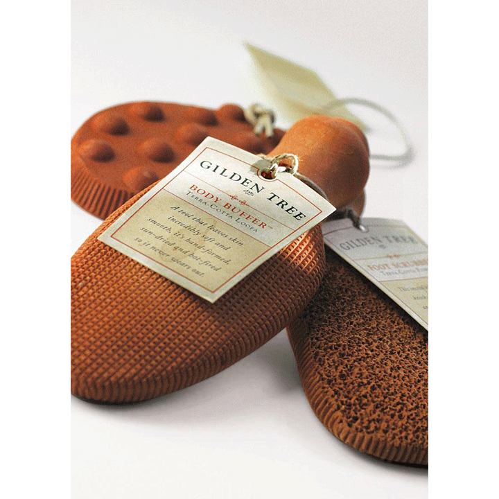 Gilden Tree | Loofa like Body Scrubber | Terra Cotta Body Buffer