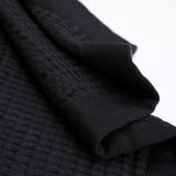 Faded Black waffle bathmat is super quick-drying both after use and in the dryer.