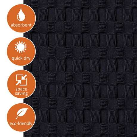 Our quick-dry premier high-design waffle bathmat is super absorbent and is machine wash and dry. 