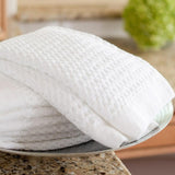 White Hand Towel Set of 2, Modern Style