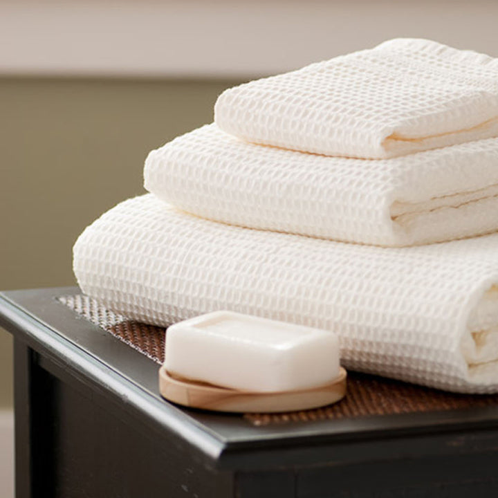 Gilden Tree | Bath Towels Set | Waffle Weave Bath towels | Cream