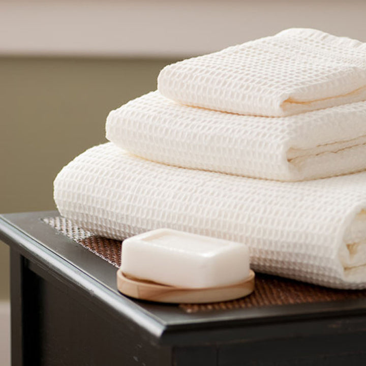 Gilden Tree | Bath Towels Set | Waffle Weave Bath towels | Cream