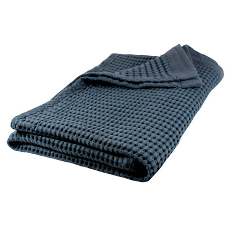 Gilden Tree | Oversized Bath Towels | Midnight Blue Waffle Bath Sheet