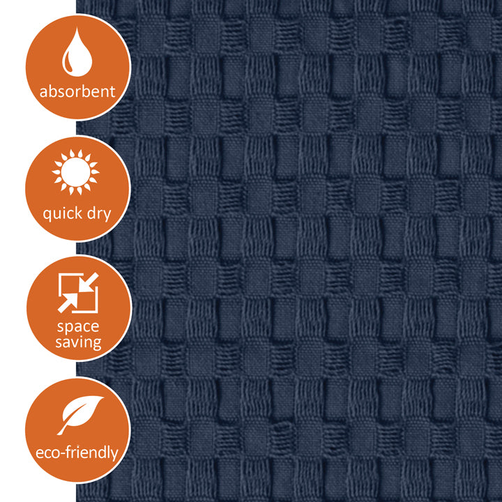 Waffle weave is absorbent, quick drying and eco-friendly OEKO-TEX fabric
