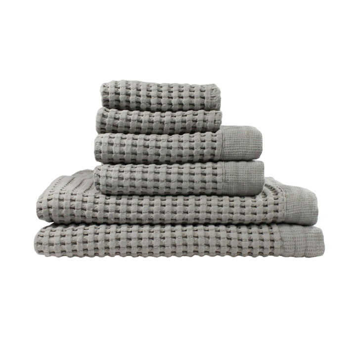 Gilden Tree | Bath Towels Set | Waffle Weave Bath | Pewter