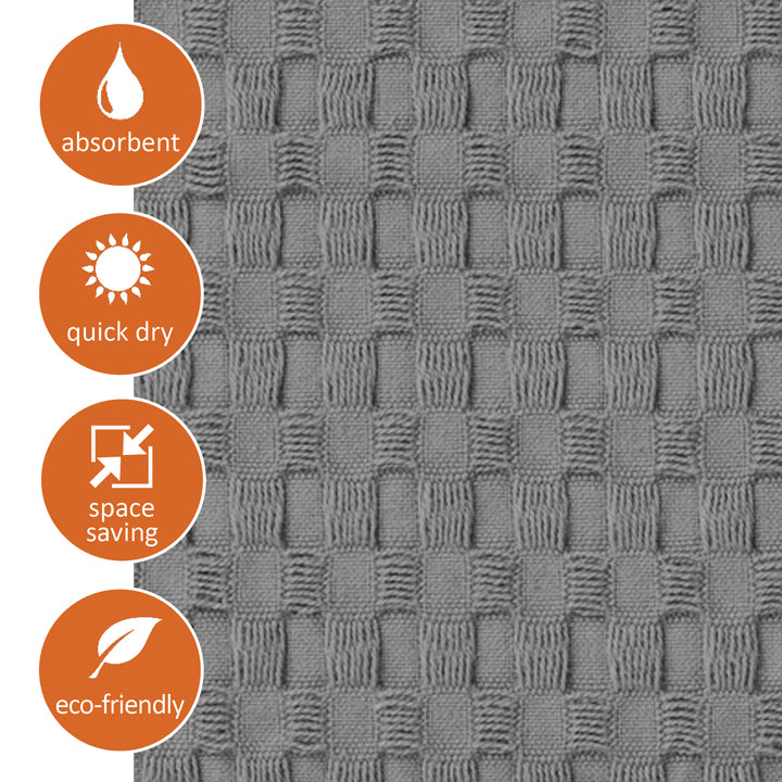 Gilden Tree Waffle Bath Towels | Slate Bath Mat