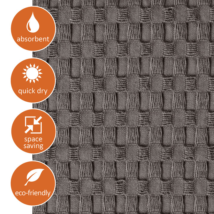 Waffle weave is absorbent, quick drying and eco-friendly OEKO-TEX fabric