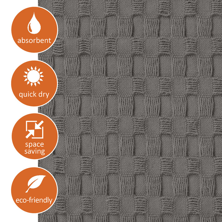 Our quick-dry premier high-design waffle bathmat is super absorbent and is machine wash and dry. 