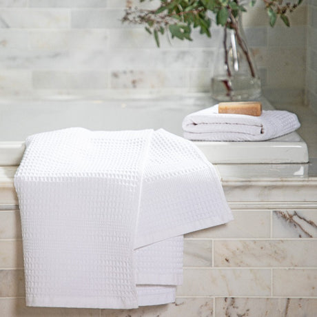 Gilden Tree | Waffle Bath Towels | White Bath Towel