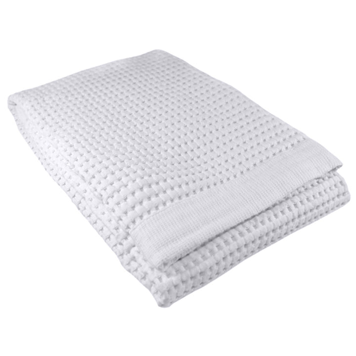 Gilden Tree Waffle Towels Quick Dry Lint Free Thin Bath Towel, Modern Style (White)