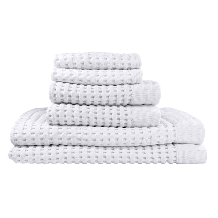 White Waffle Weave Cotton Bath Towel by World Market